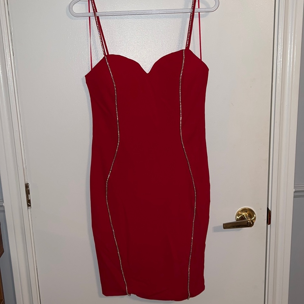 STONE COLD DIVA MIDI DRESS RED FASHIONNOVA